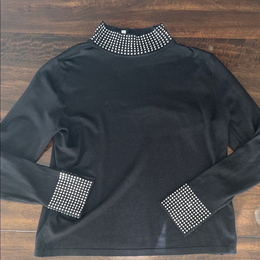Cute rhinestone sweater